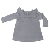 Waffle Long Sleeve Dress - Smoke - HoneyBug 