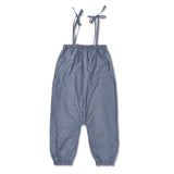 Tie Shoulder Jumpsuit - Chambray - HoneyBug 