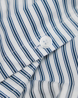 Luxe Premium Percale Duvet Set in Navy French Ticking