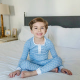 Jack Boys' Pajama Pant Set - African Elephants Blue - HoneyBug 