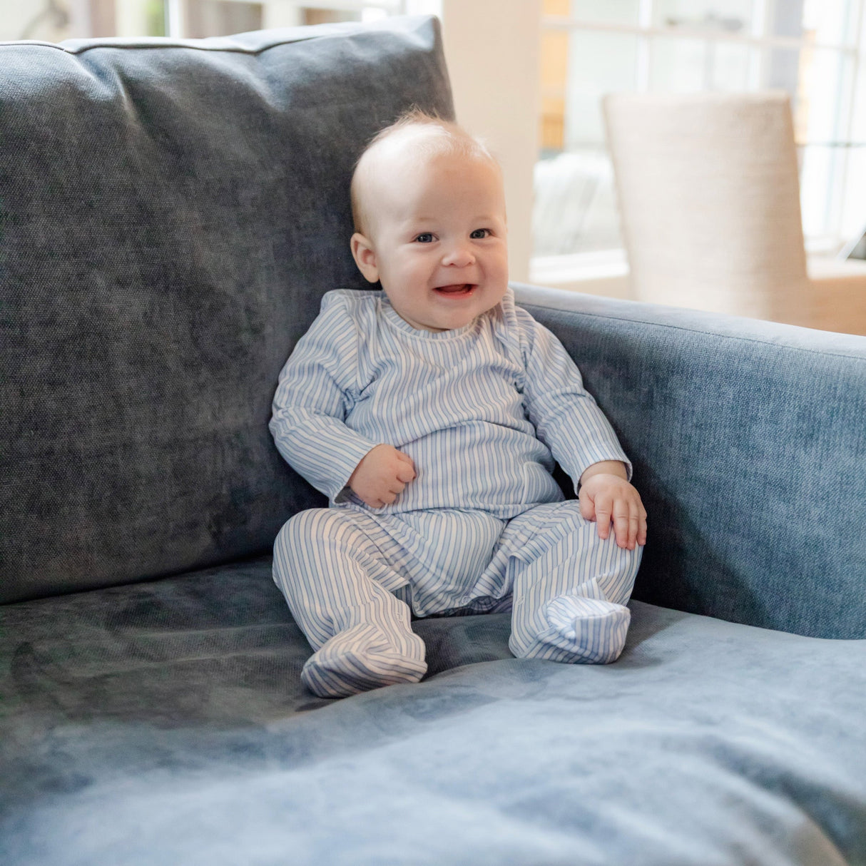 Preston Boys' Romper - Classic Stripe - HoneyBug 