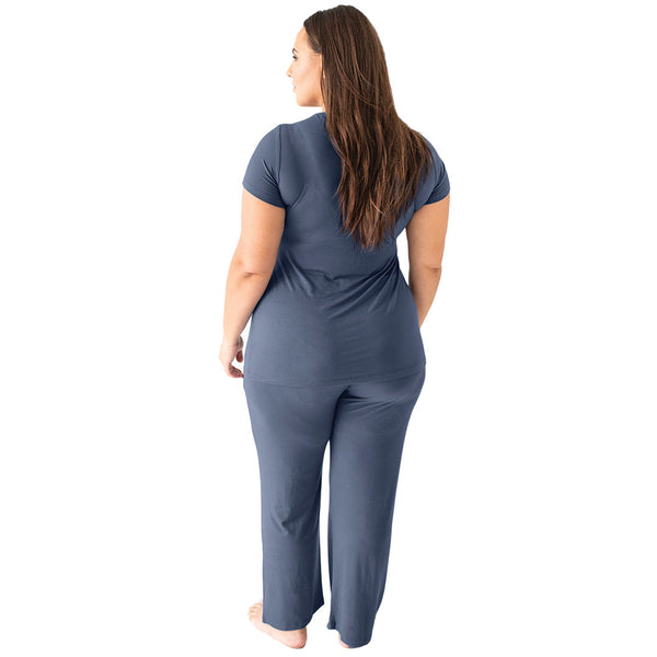 Davy Nursing & Maternity Pajama Set | Slate Blue - HoneyBug 