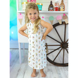 Ice Cream Bamboo Girls' Sleeveless Dress - HoneyBug 