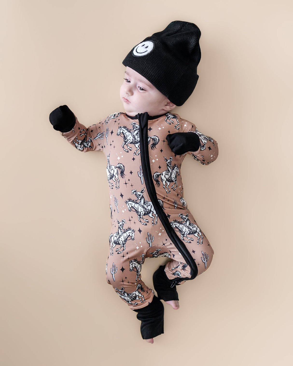 Bamboo Zip Romper | Desert Cowboy - HoneyBug 