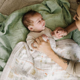 Cotton Muslin Baby Quilt - Desert Night - HoneyBug 