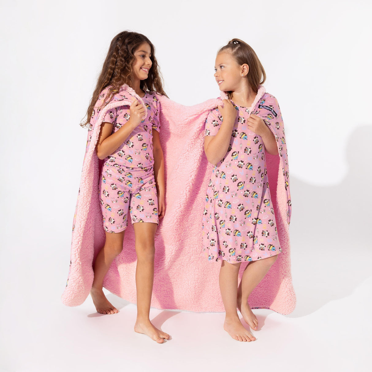 Despicable Me 4: Minions Always Popping Bamboo Girls' Short Sleeve Dress - HoneyBug 