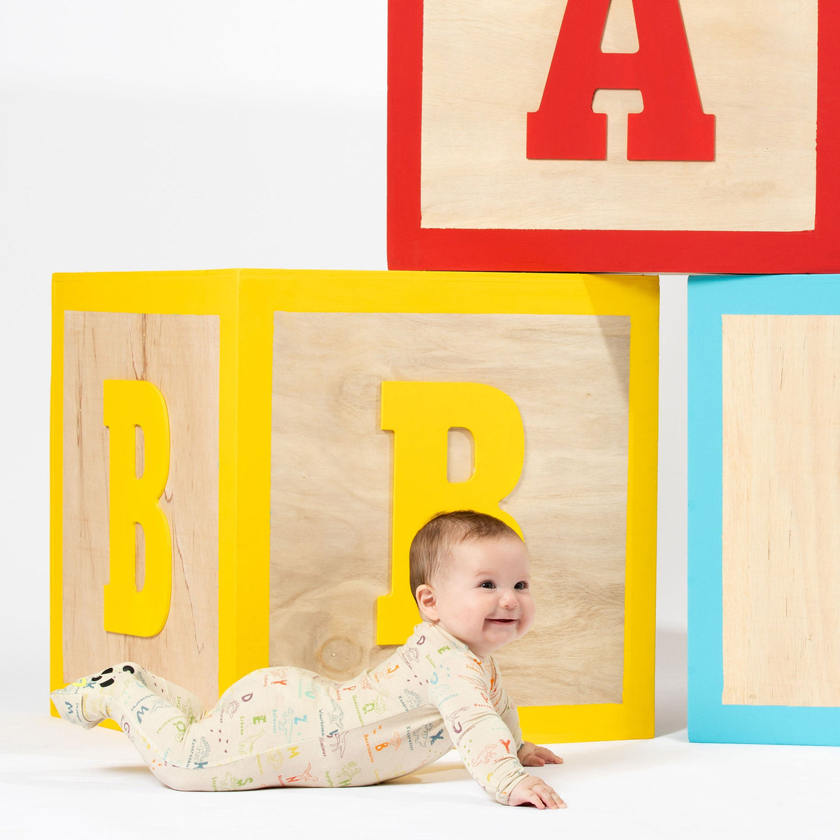 Dino ABC Bamboo Convertible Footie - HoneyBug 