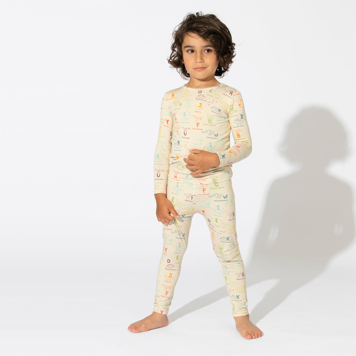 Dino ABC Bamboo Kids Pajamas - HoneyBug 
