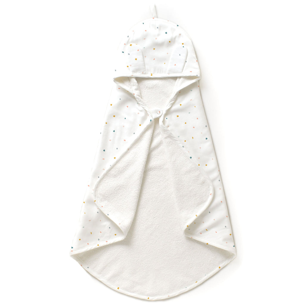 Organic Cotton Hooded Baby Towel & Poncho - Dotty - HoneyBug 
