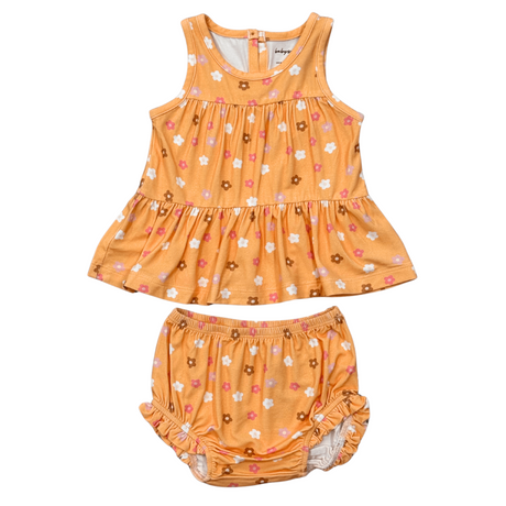 Baby Girl Double Peplum & Bloomer Set