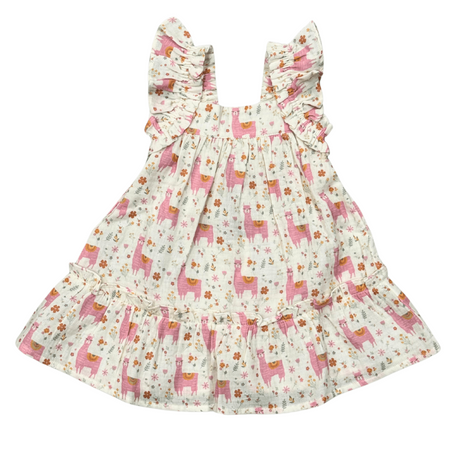 Girl's Drop-Waist Peplum Dress