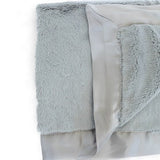 Luxury Satin Border Blanket - Silver