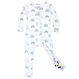Grey Rainbows Bamboo Convertible Footie - HoneyBug 