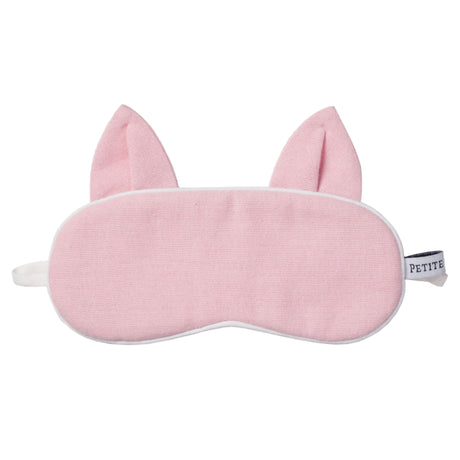 Kid's Flannel Kitty Eye Mask in Pink - HoneyBug 