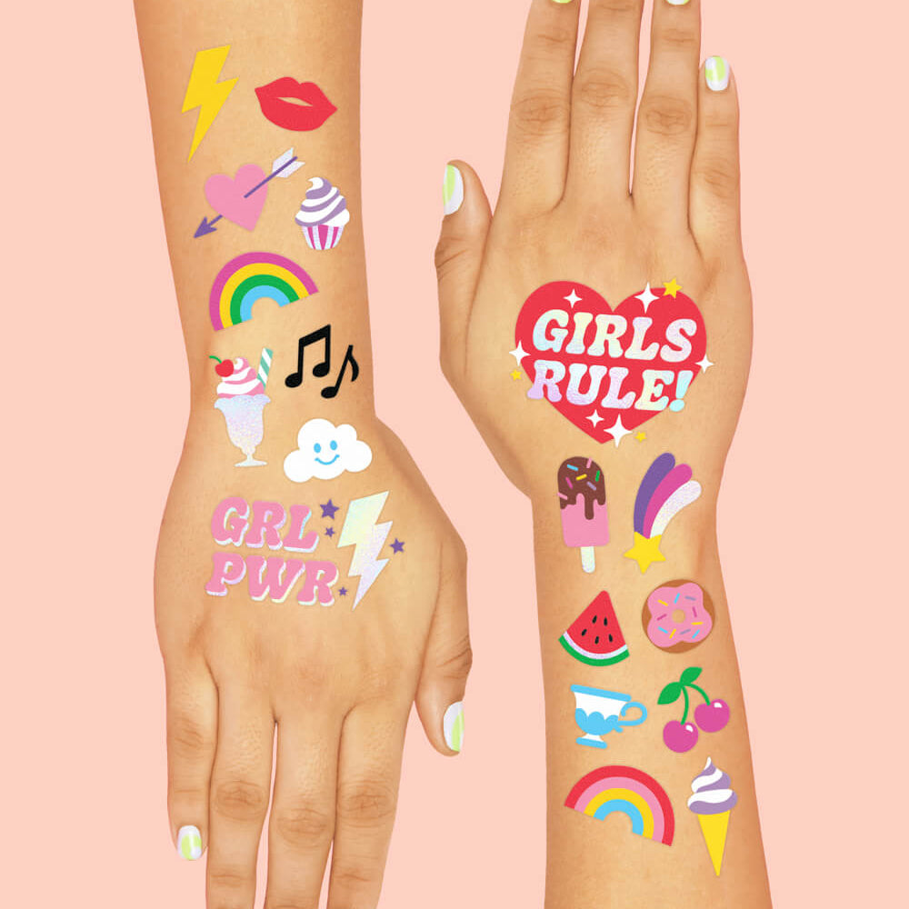 GRL PWR Tats - 104 Foil Temporary Tattoos