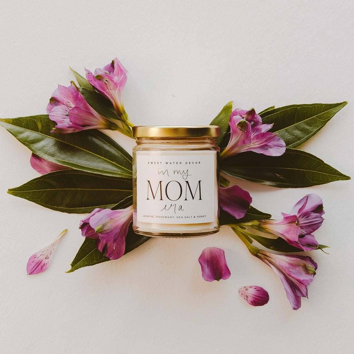 In My Mom Era Soy Candle - Clear Jar - 9 oz (Wildflowers and Salt) - HoneyBug 