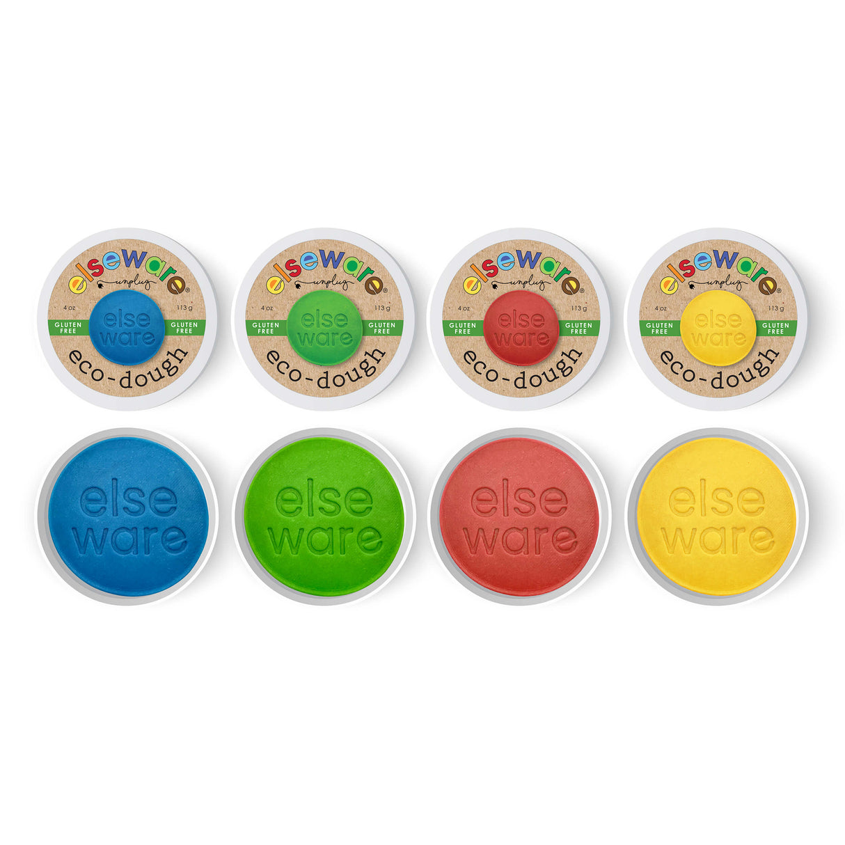 Eco-Dough 4pk GLUTEN FREE – Natural, Non-Toxic Sensory Toy