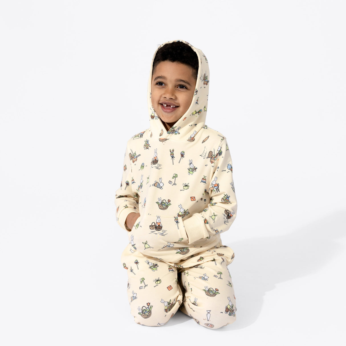 Bunny Workshop French Terry Kids Daywear Jogger Set - HoneyBug 