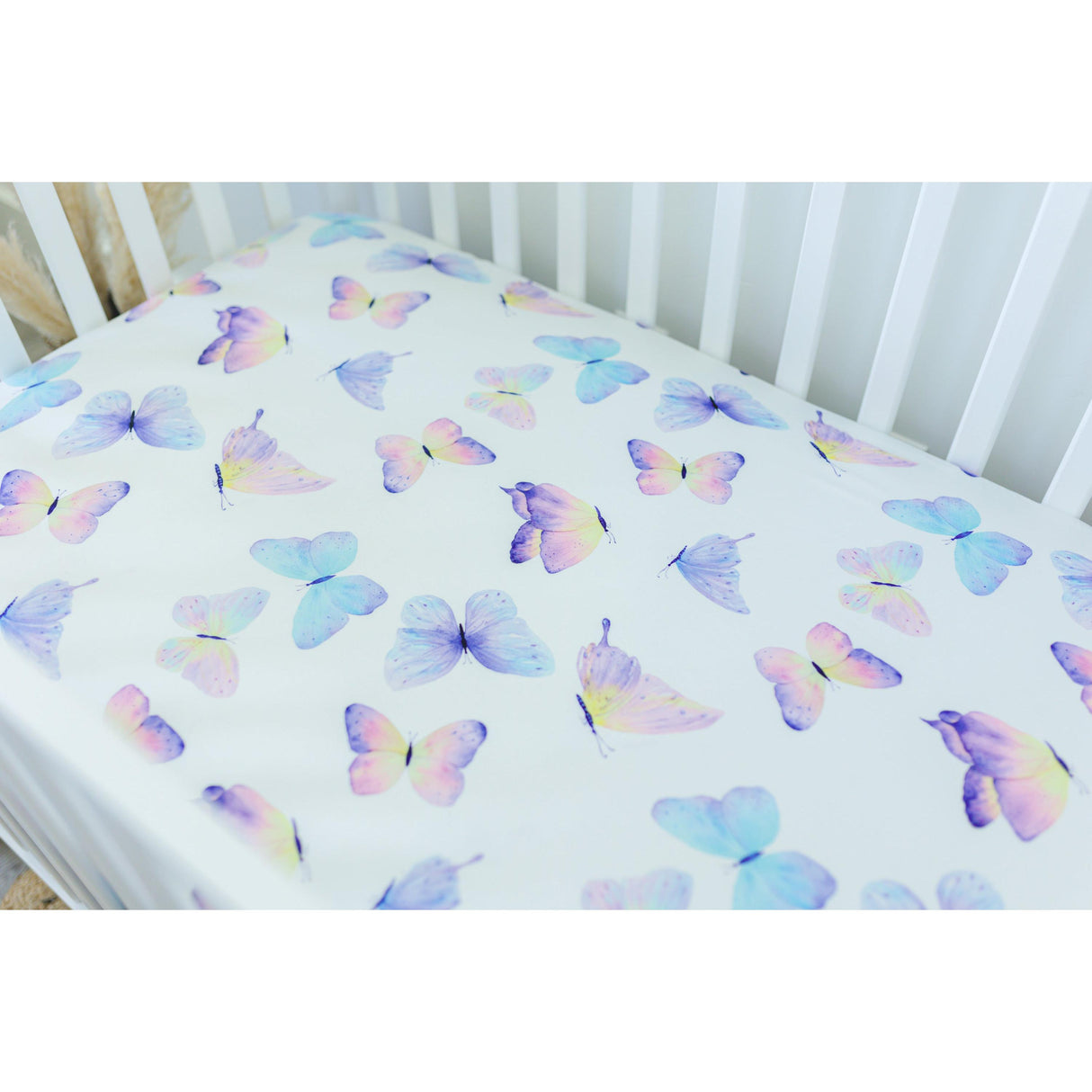 Fitted Crib Sheet - Butterfly - HoneyBug 
