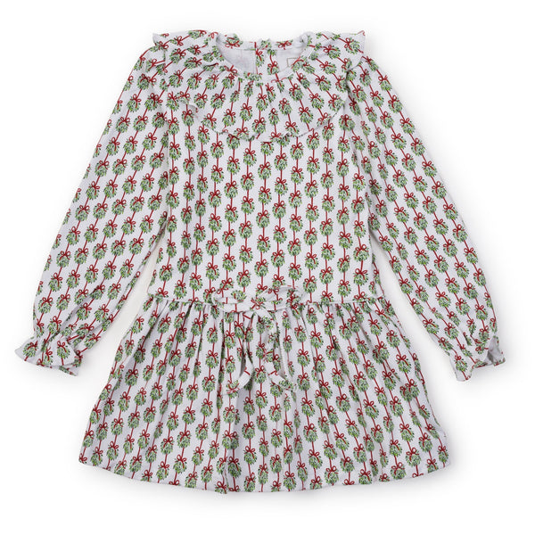 Ellery Girls' Pima Cotton Dress - Merry Mistletoe - HoneyBug 