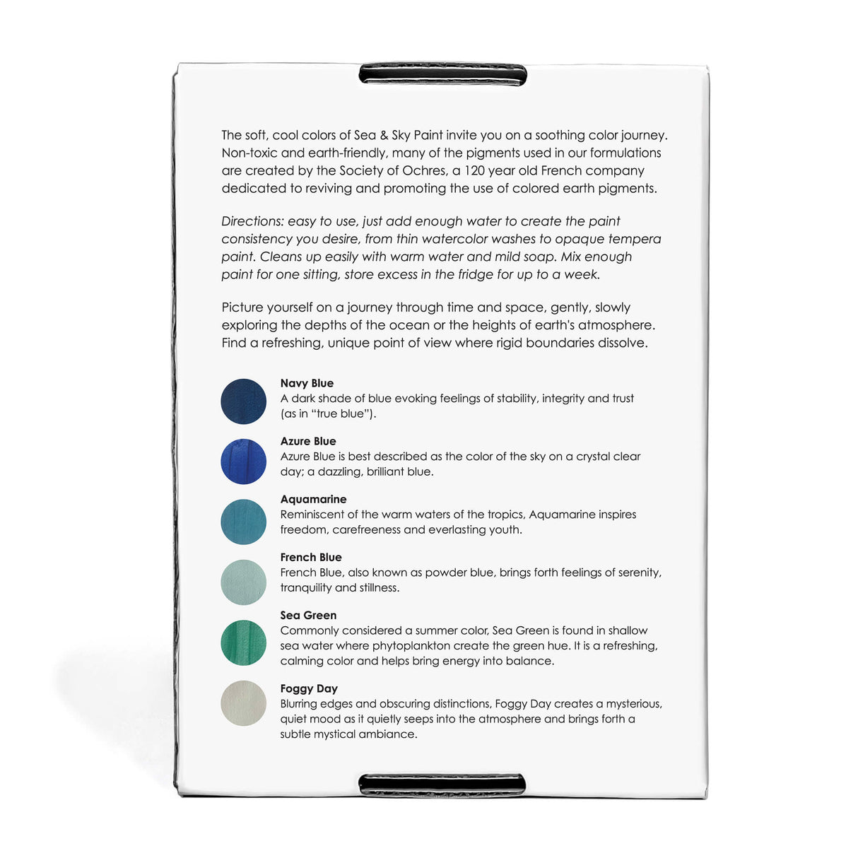 Sea & Sky Paint Set – Non-Toxic Earth Pigments (15–17g per Vial)