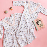 Coco Print Dress with Ruffle - HoneyBug 