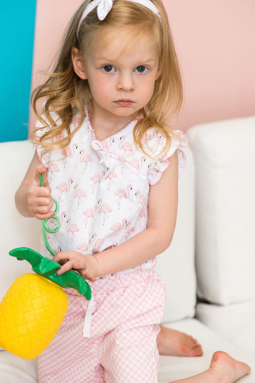 Pink Gingham Shorts - HoneyBug 