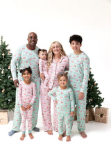 Adult Short Sleeve Coat Style with Pants - Golfing Mrs. Claus and Elves - HoneyBug 