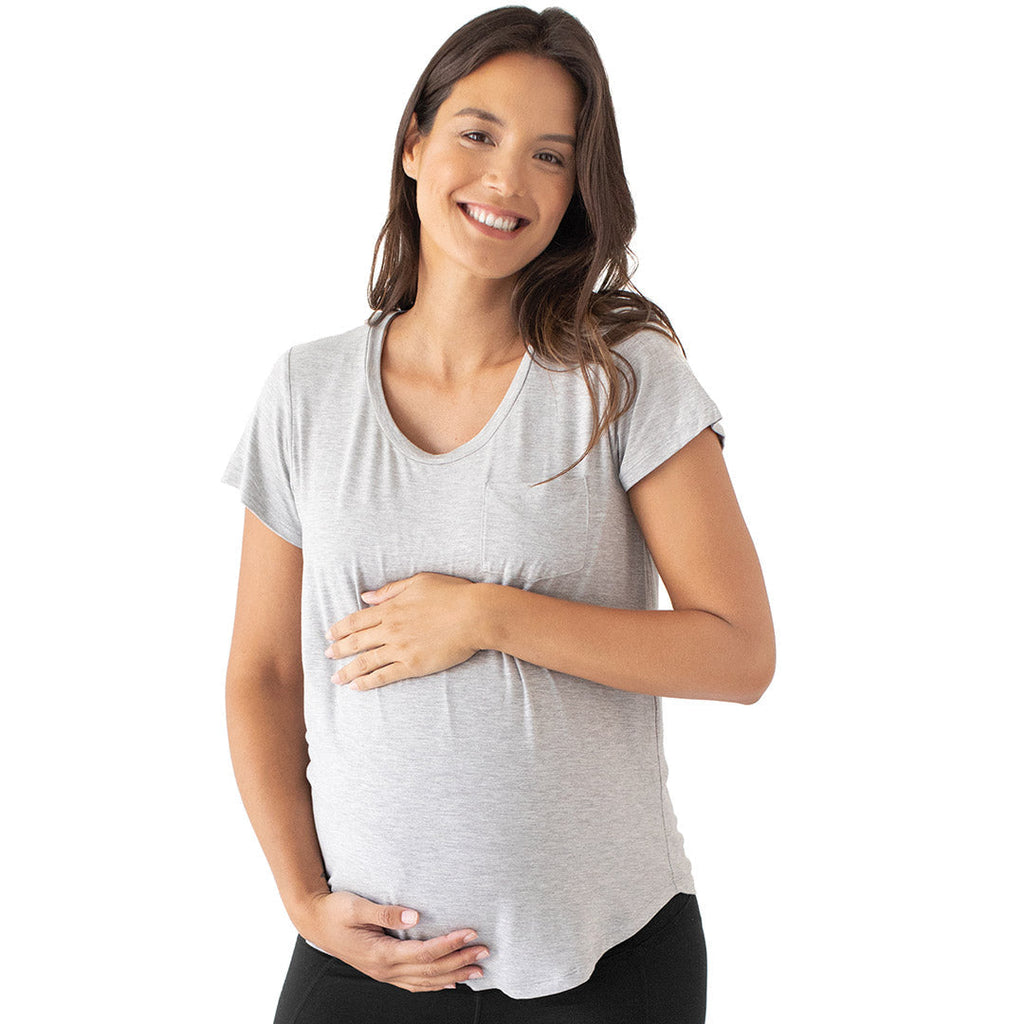 Everyday Nursing & Maternity T-shirt | Grey Heather - HoneyBug 