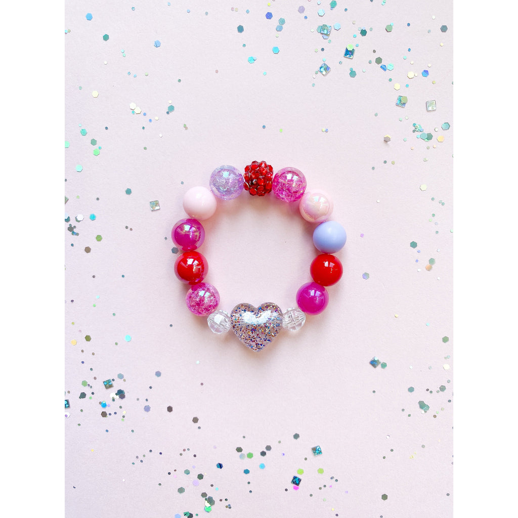 Glitter Heart Bracelet - HoneyBug 