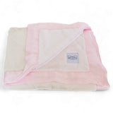 Luxury Duo Satin Border Blanket - Pink/Ivory