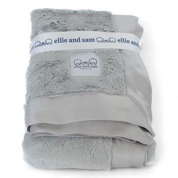 Luxury Satin Border Blanket - Silver