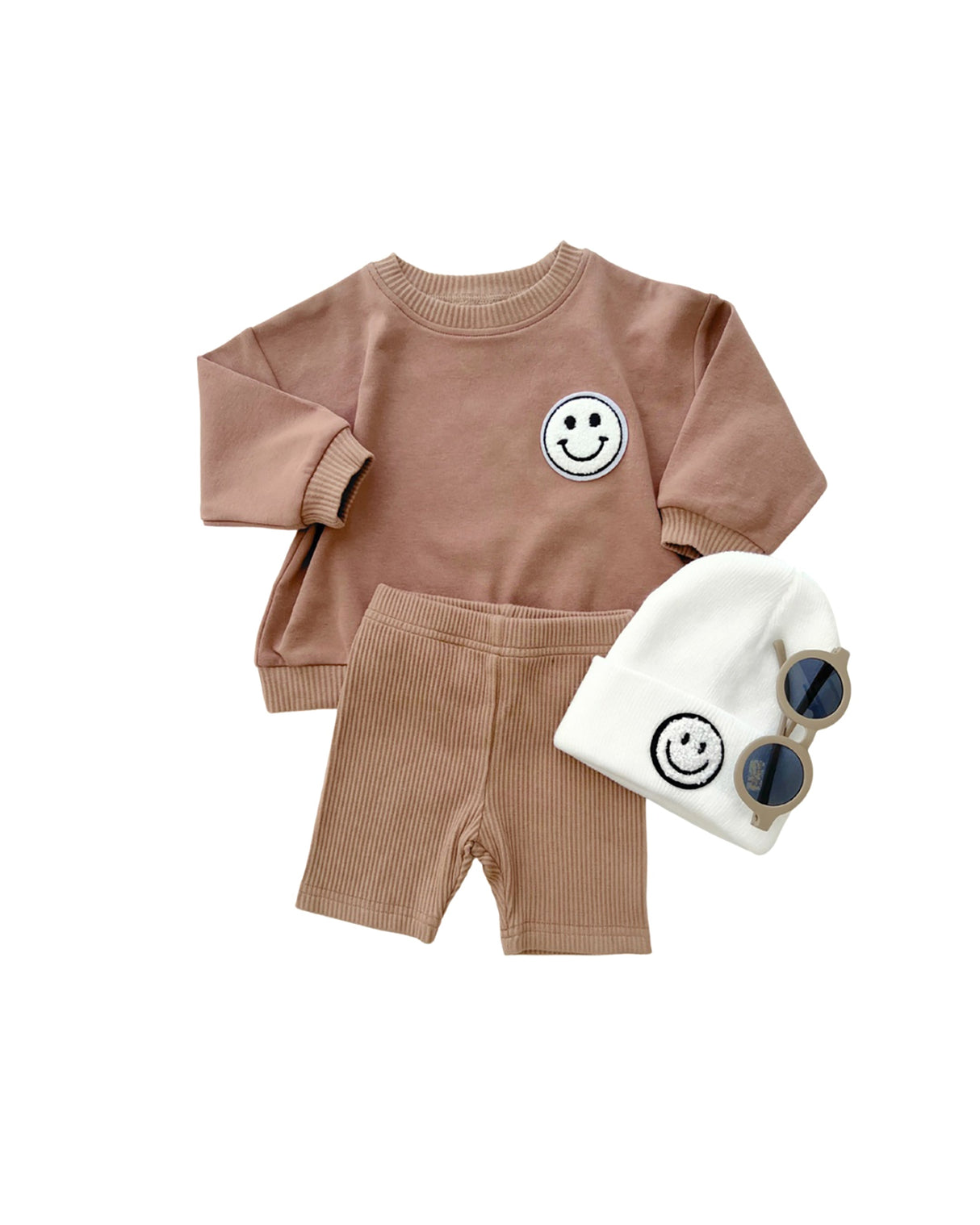 Biker Shorts Set | Mocha - HoneyBug 