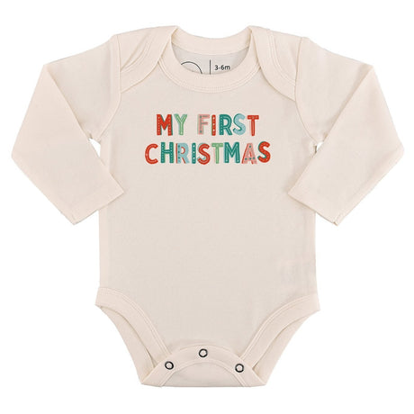 graphic bodysuit | my first christmas (long sleeve) - HoneyBug 