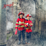 Fireman Costume Set for Children – Includes Accessories for Role-Play & Entertainment-sz 4-7 yrs