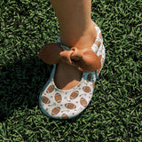 First Down Knotted Bow Baby Shoe - HoneyBug 