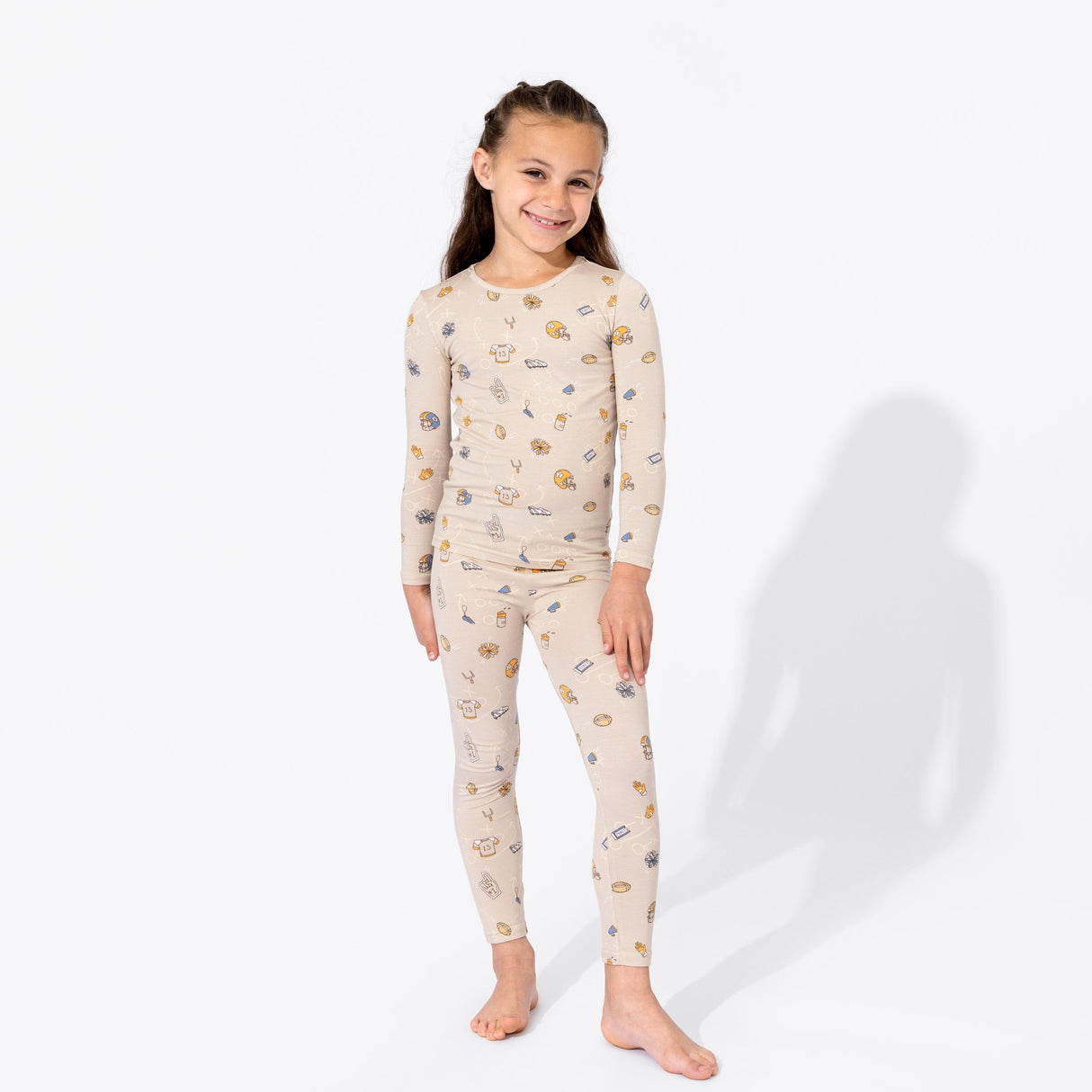 Football Bamboo Kids Pajamas - HoneyBug 