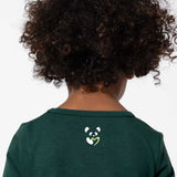 Forest Green Bamboo Terry Daywear Girls' Long Sleeve Dress - HoneyBug 