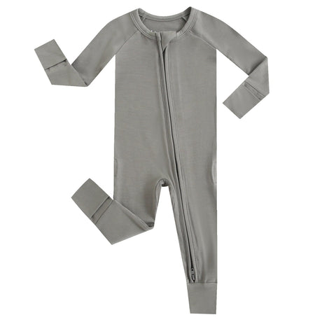 Forest Green Zippered Baby Romper - HoneyBug 