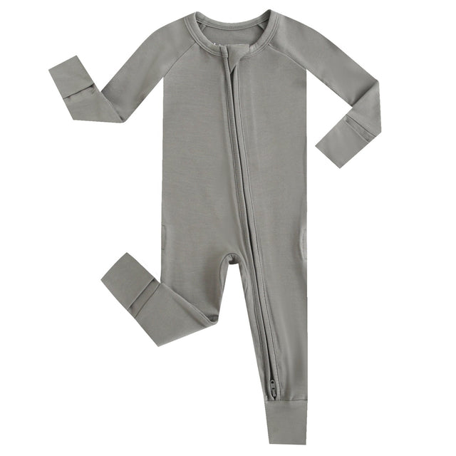 Forest Green Zippered Baby Romper - HoneyBug 