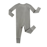 Forest Green Zippered Baby Romper - HoneyBug 