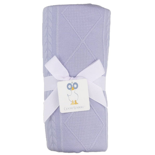 Lavender Knit Blanket - HoneyBug 