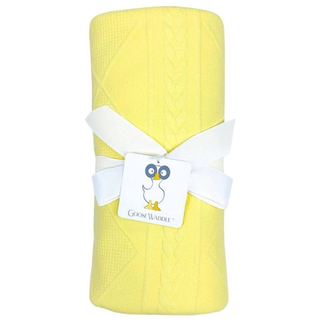 Yellow Knit Blanket - HoneyBug 