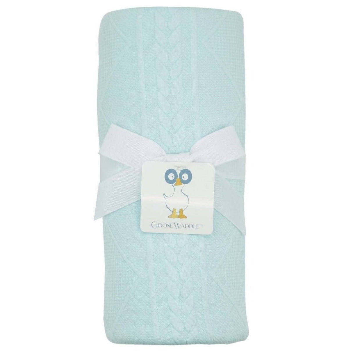 Mint Knit Blanket - HoneyBug 