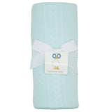 Mint Knit Blanket - HoneyBug 