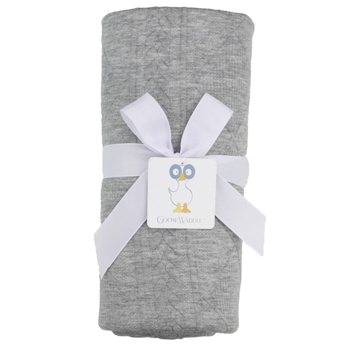 Gray Knit Blanket - HoneyBug 