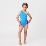 Marine Blue One Shoulder Swimsuit - HoneyBug 