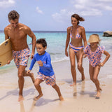 Tropicana Vacay Sustainable Wide Frill Swimsuit - HoneyBug 