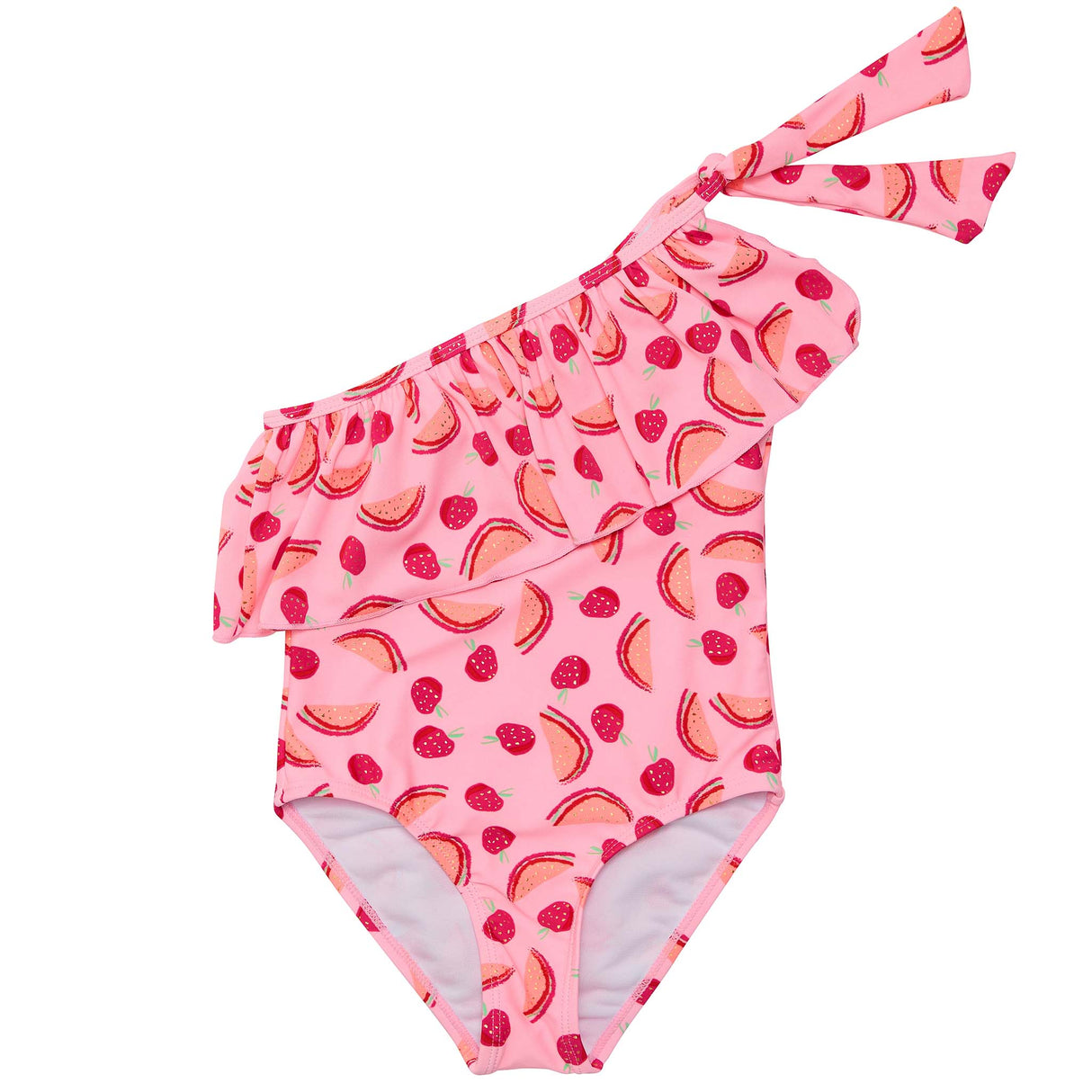 Berry Sweet One Shoulder Swimsuit - HoneyBug 