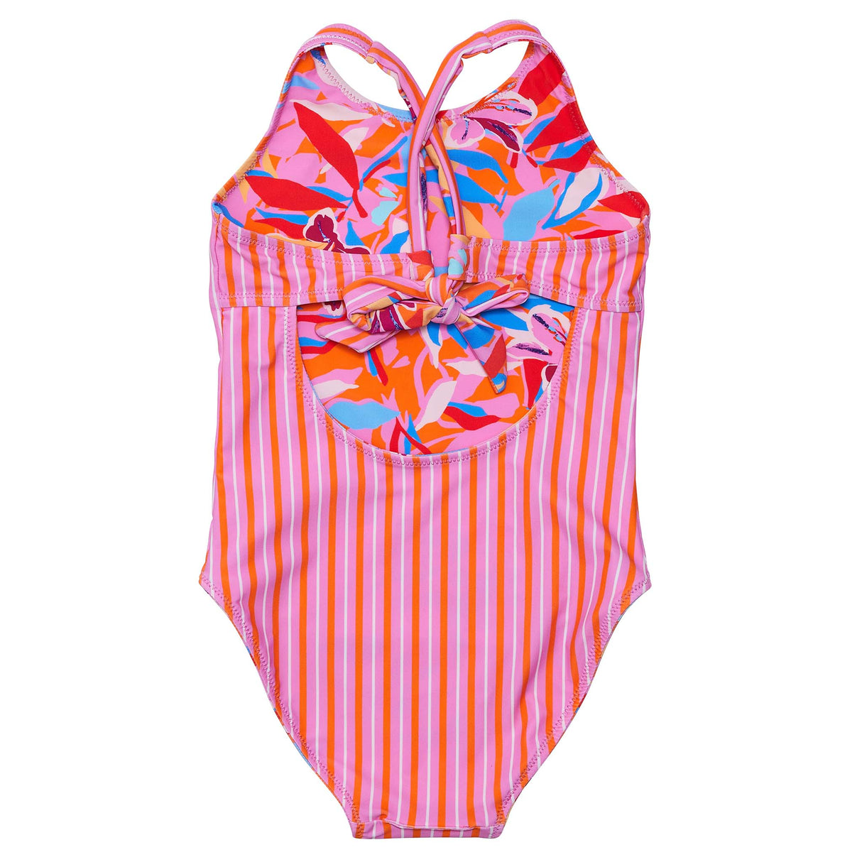 Blooming Sunset Sustainable X Back Swimsuit - HoneyBug 